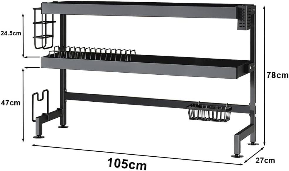 3-stufiger Abtropfständer, Länge 104cm