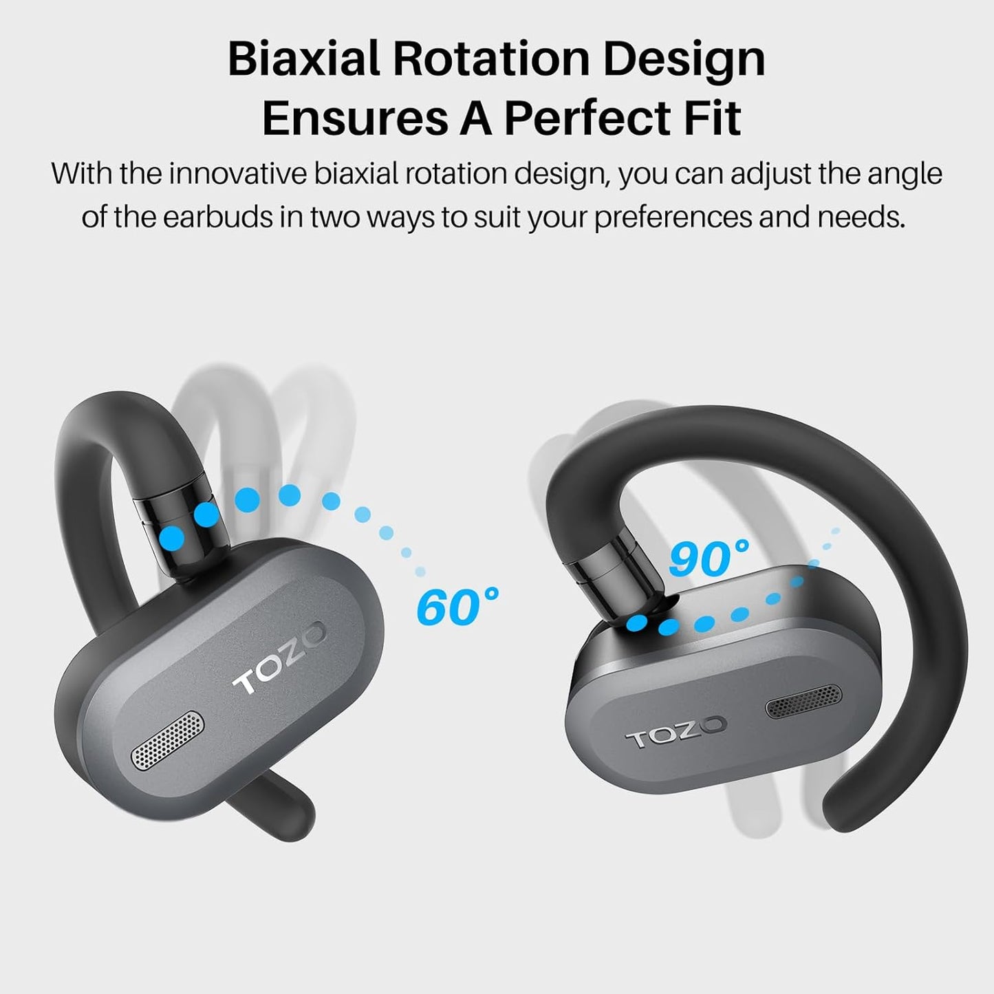 Open Ear Bluetooth Kopfhörer, Schwarz