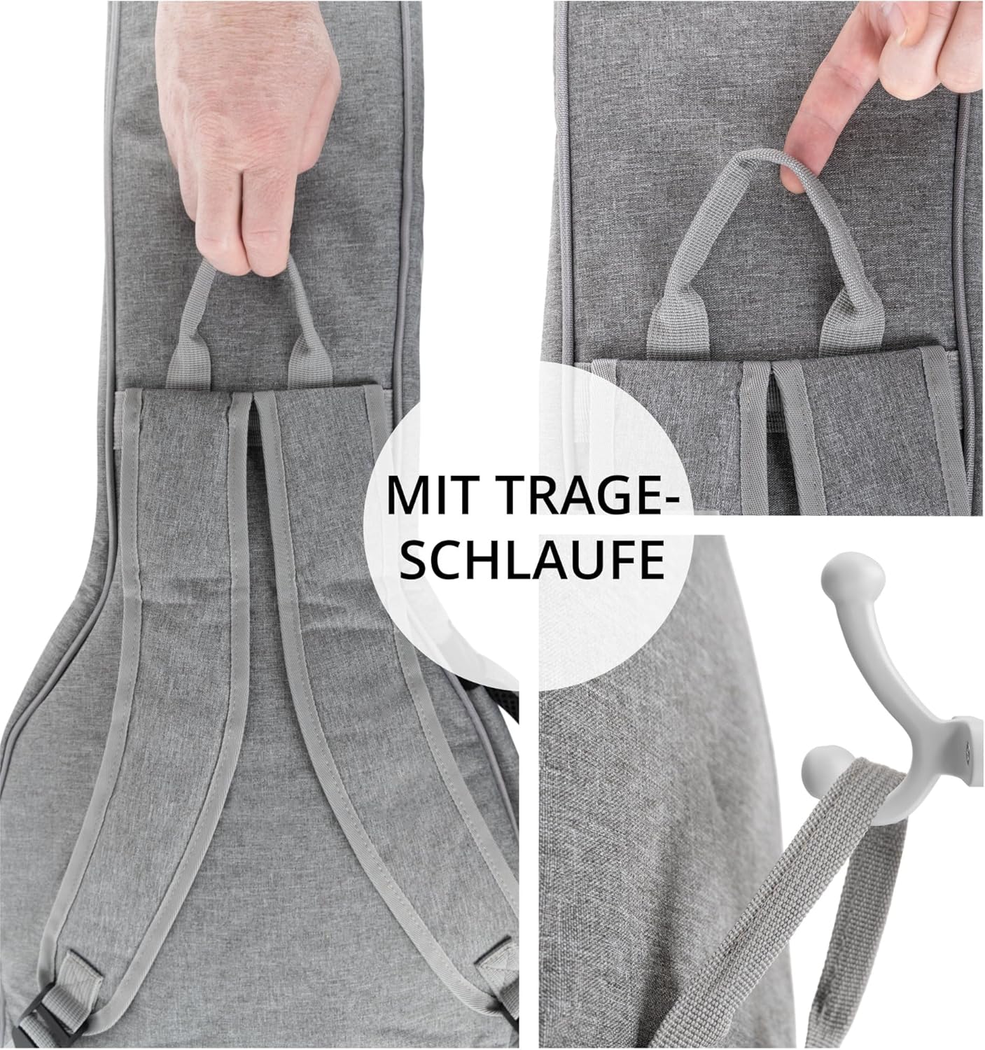 Westerngitarrentasche mit Rucksack-Gurten, für Westerngitarre