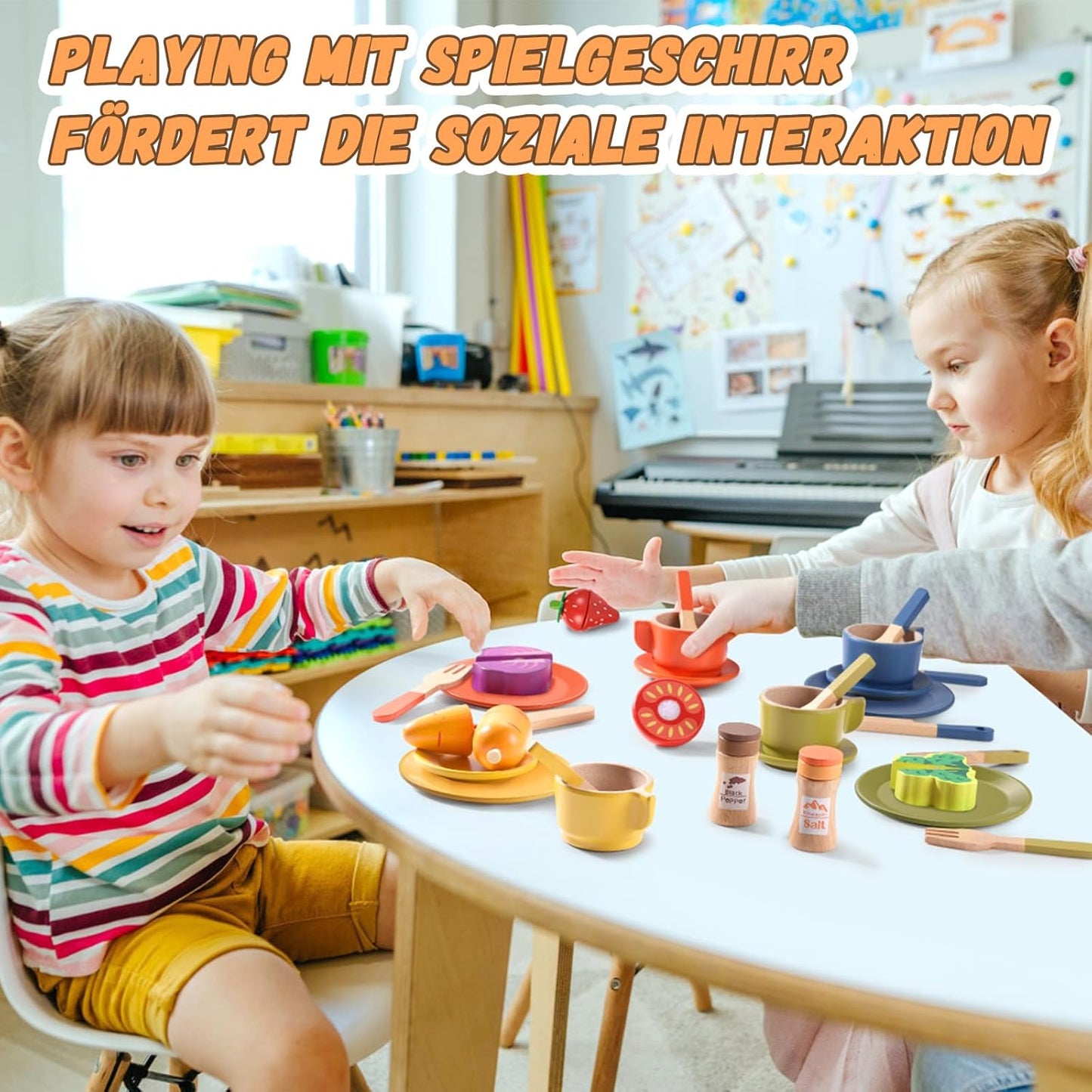 Holz-Küchenzubehör-Set für Kinderküche, 1_helle Farbe