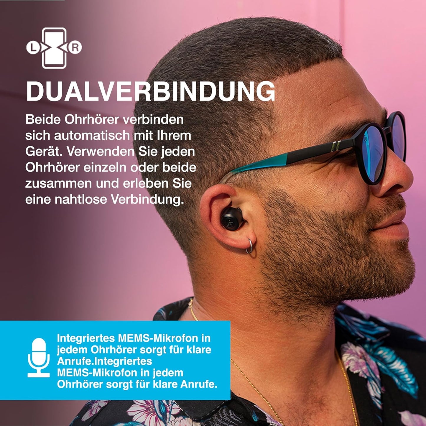 Go Air Pop+ In-Ear Kopfhörer, Rosarot POP+
