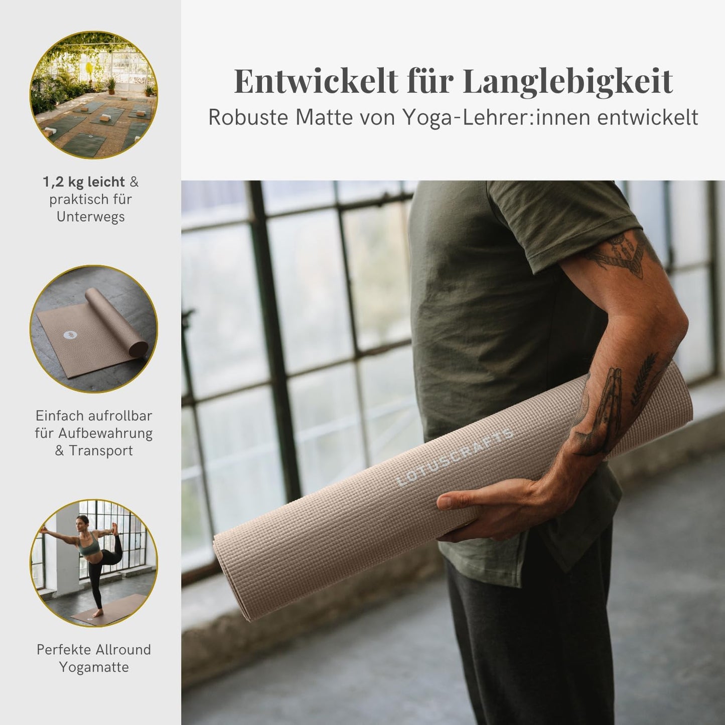 Yogamatte Mudra, Standard / Light Taupe