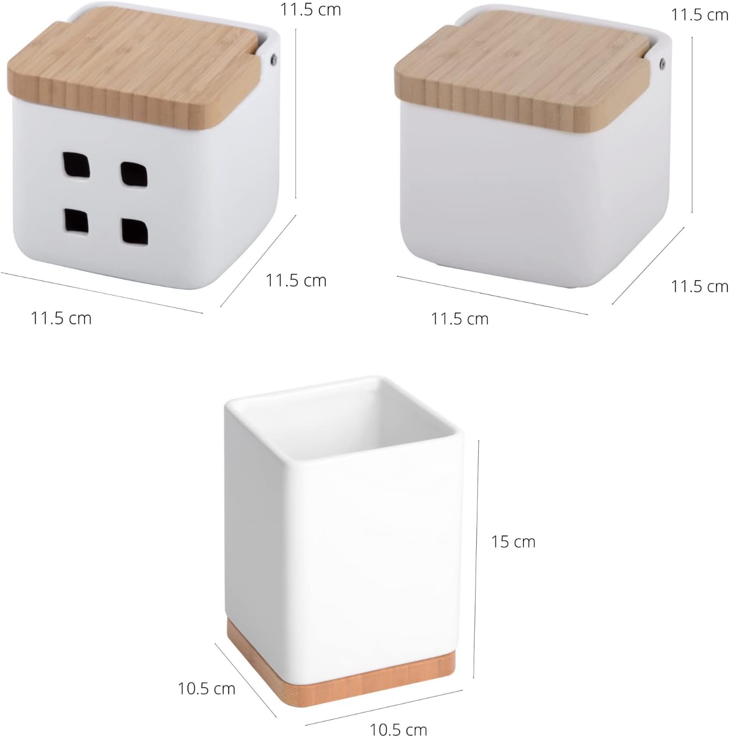 3-teiliges Küchen-Zubehörset, Set 3 Weiss