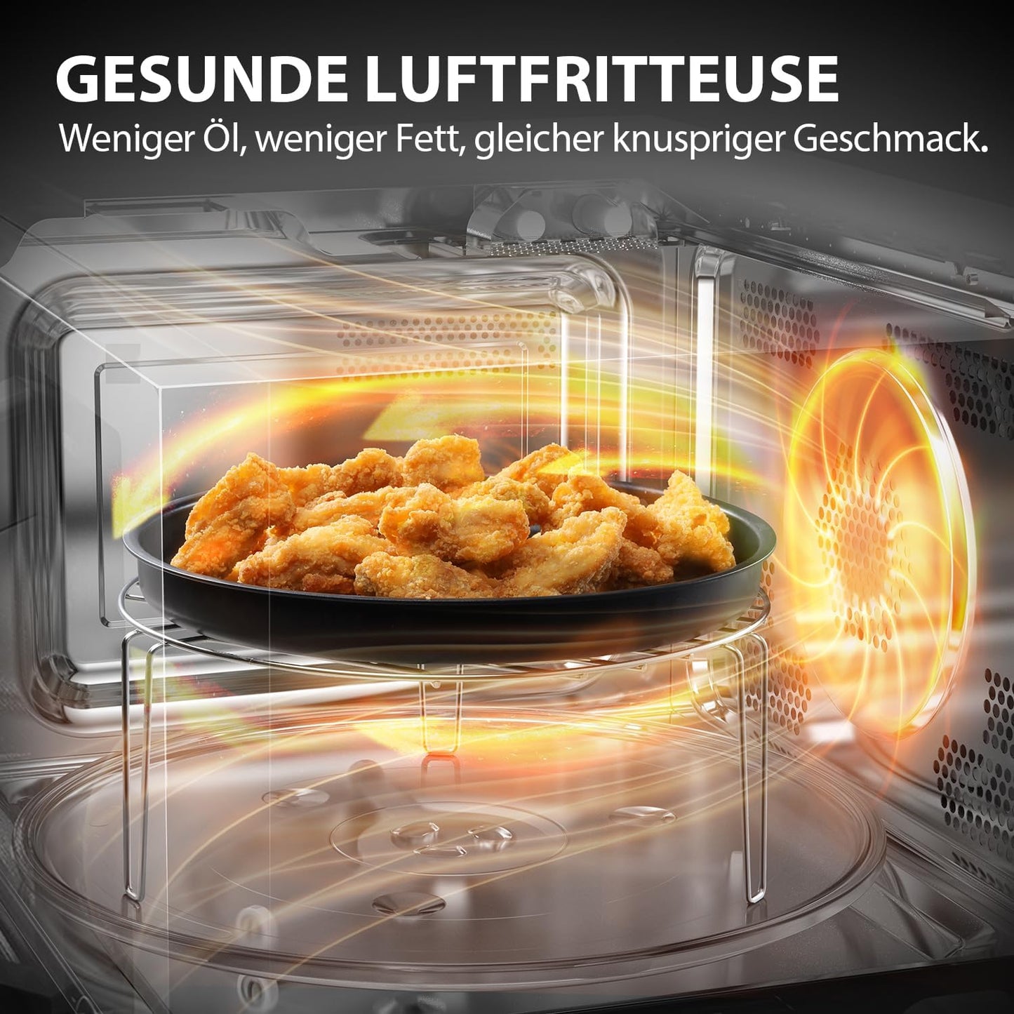 6-in-1 Mikrowellenherd mit Grill und Heissluft, 26L 6-in-1 Air Fry