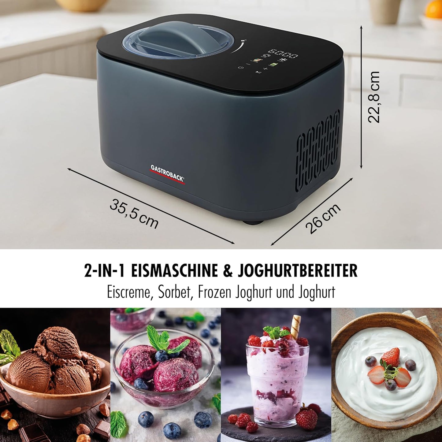 Eismaschine mit Joghurtfunktion