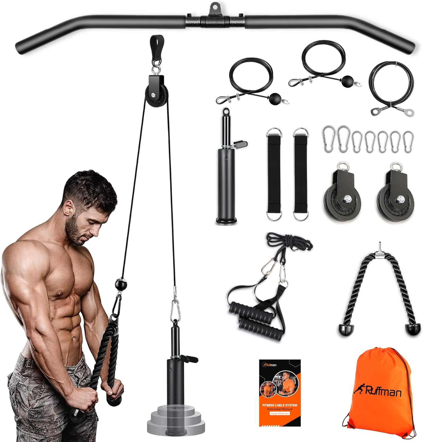 Kabelzug Unterarmtrainer für Zuhause, Extra Large