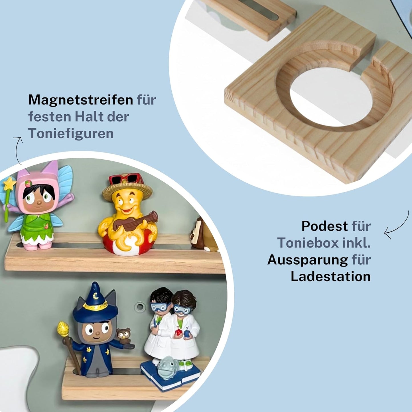 Tonie Regal für Figuren und Box - Dino Motiv