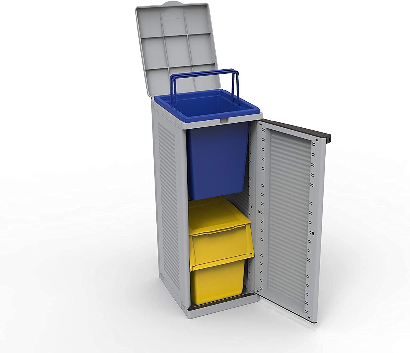 Abfallsammelschrank, 1 Fach Grau