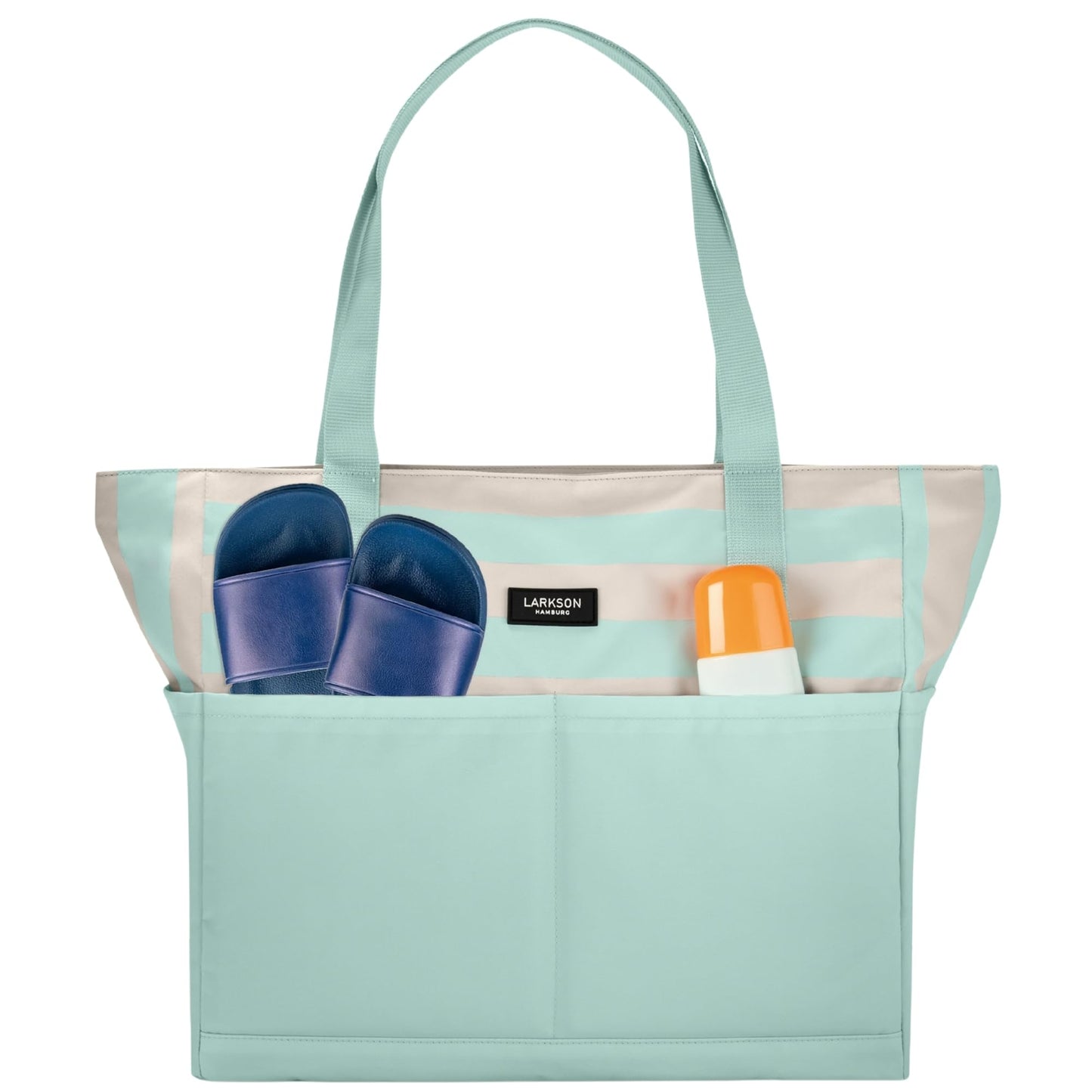 Grosse Strandtasche Linn mit Reissverschluss, Mint