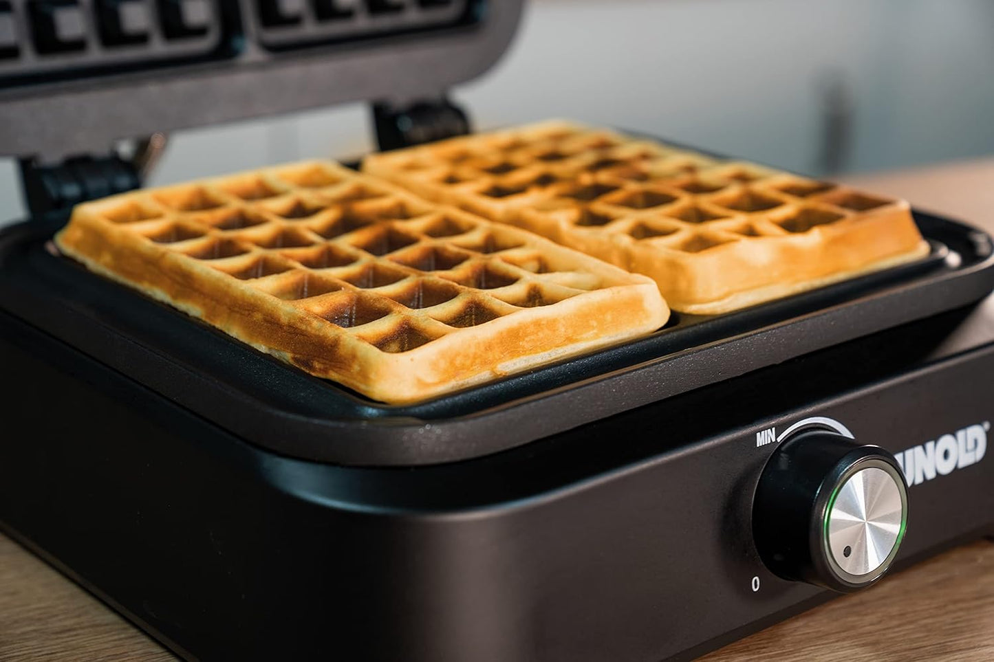 Belgisches Doppel-Waffeleisen mit Temperaturregler