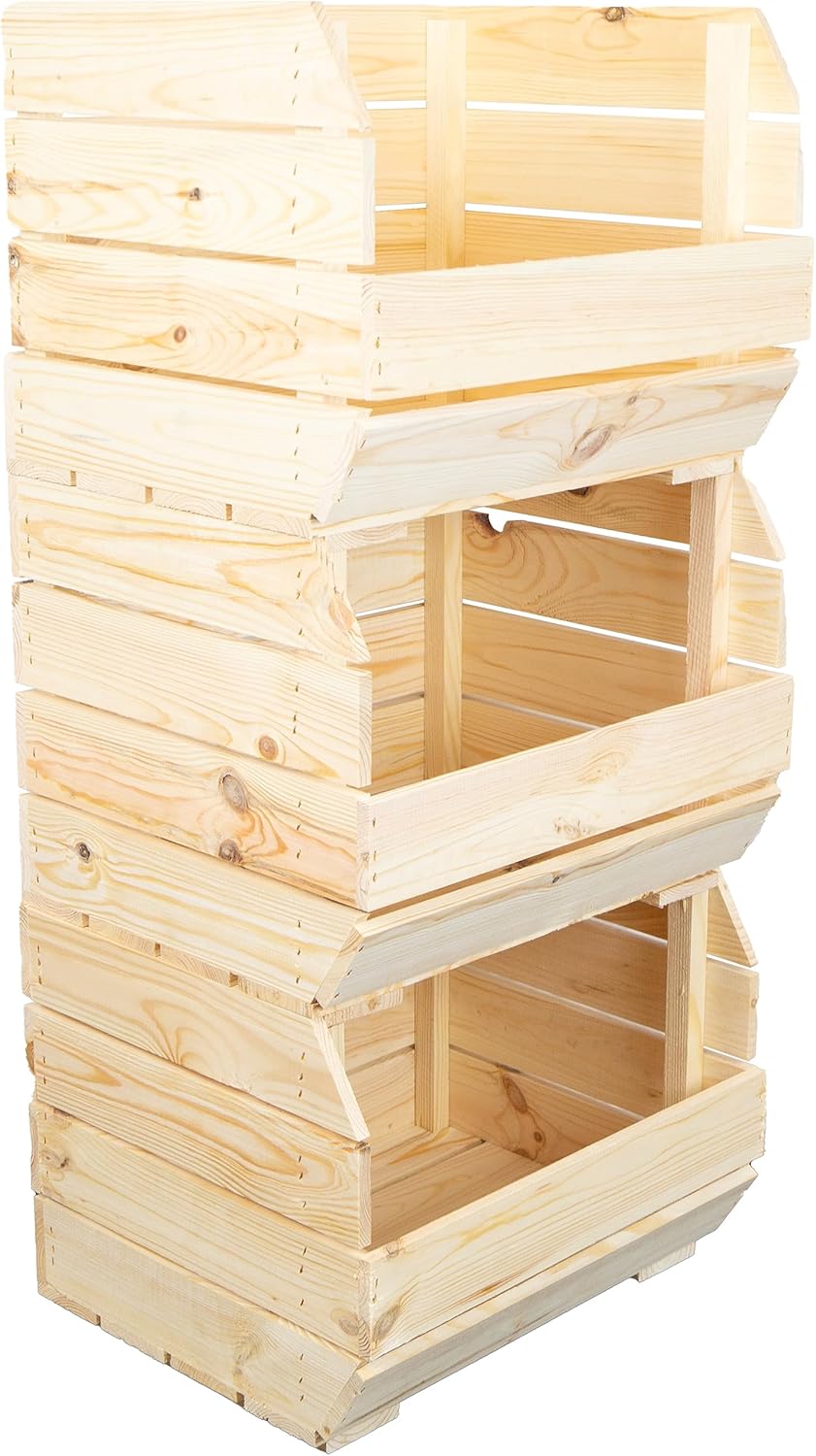 Gemüsekiste, 1er Set natur