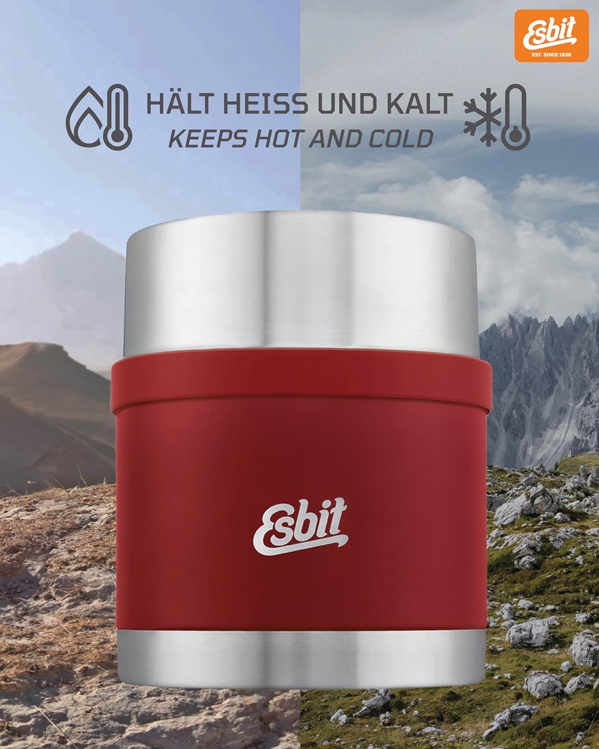 Thermobehälter Sculptor, 500 ml Ohne Manschette Burgundy-rot