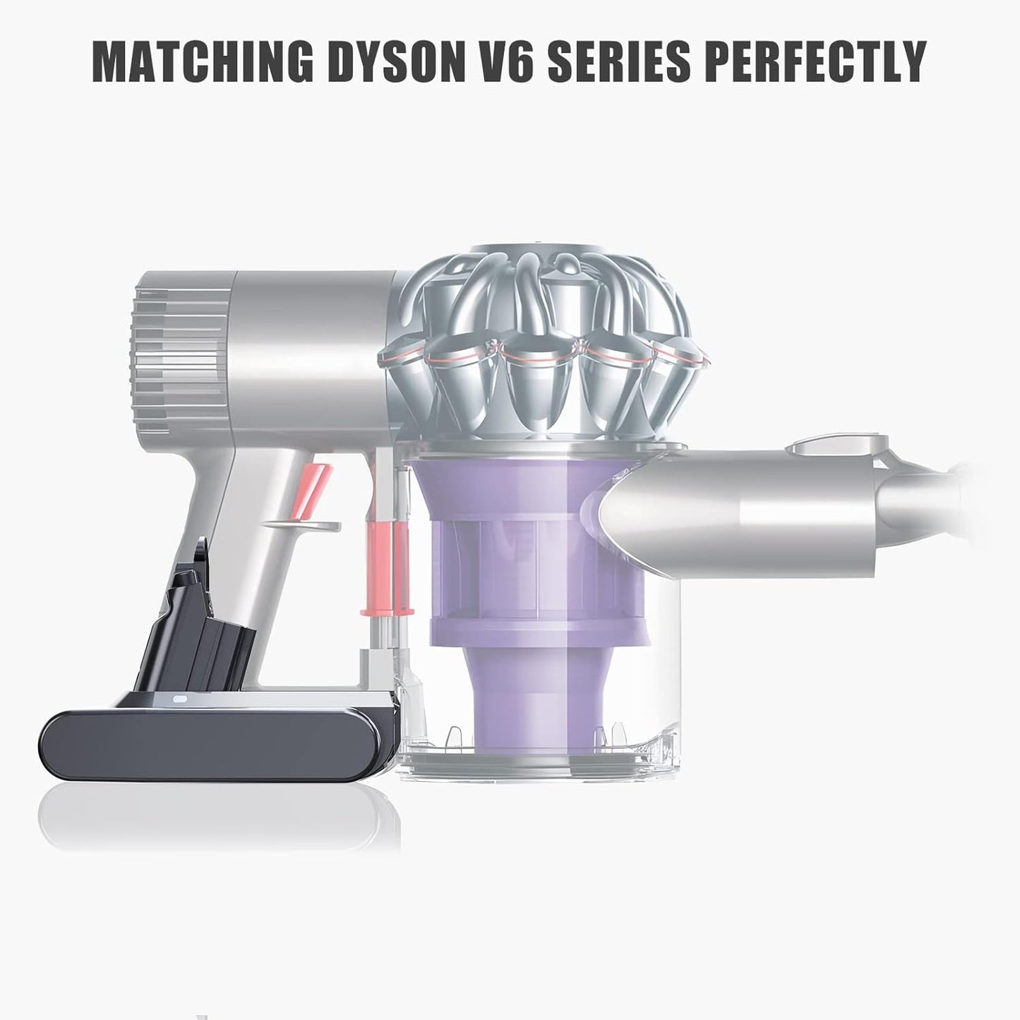 Ersatzakku für Dyson V6, 6000mAh, inkl. 2 Filter, V6