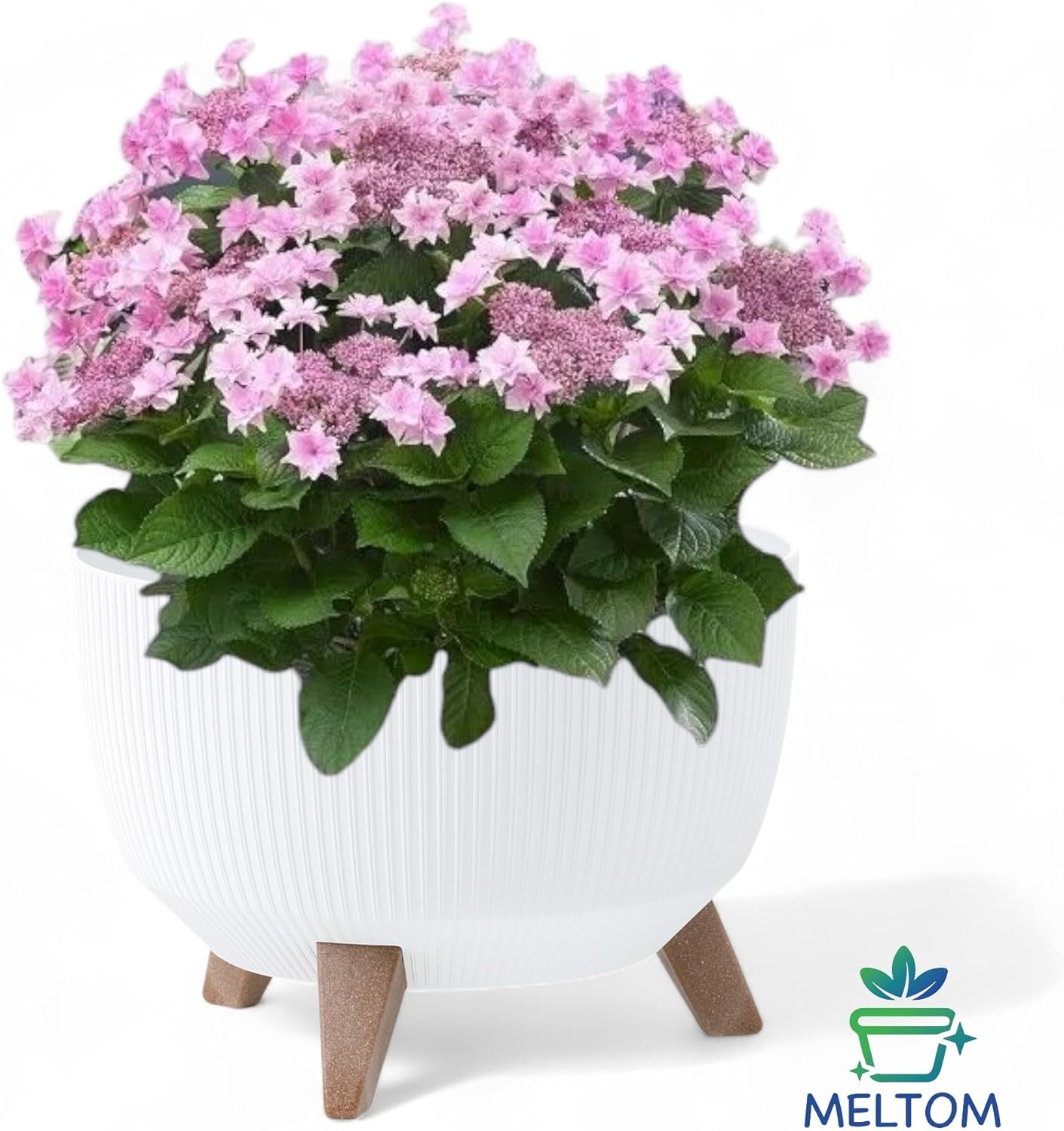 Pflanzschale mit Füssen, Weiss L - 40 cm