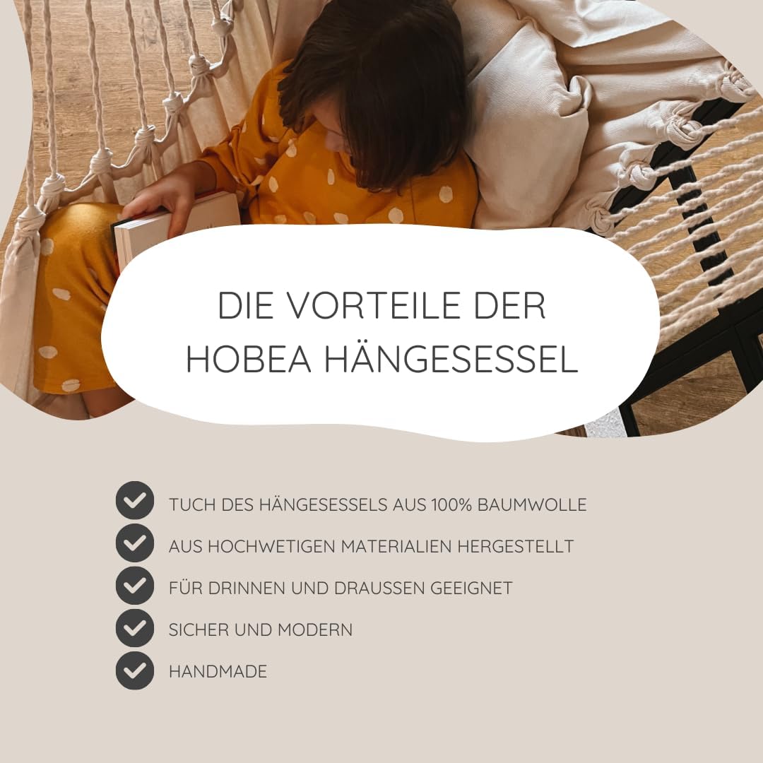 Hängesessel mit Kissen, L (bis 120kg belastbar) Bolivien