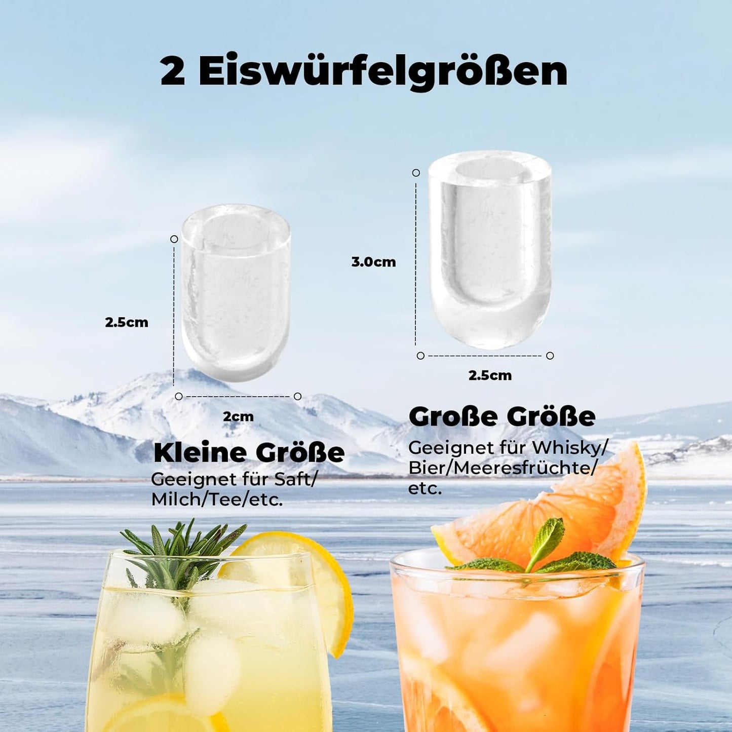 Eiswürfelmaschine, Grau
