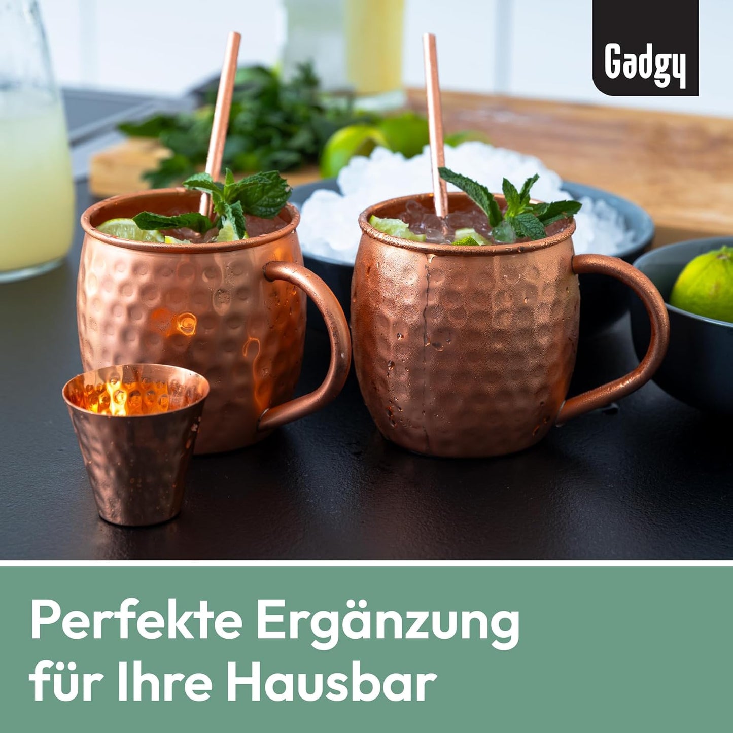 Multi Moscow Mule Cocktailgläser-Geschenkset, 9-teilig, Multi