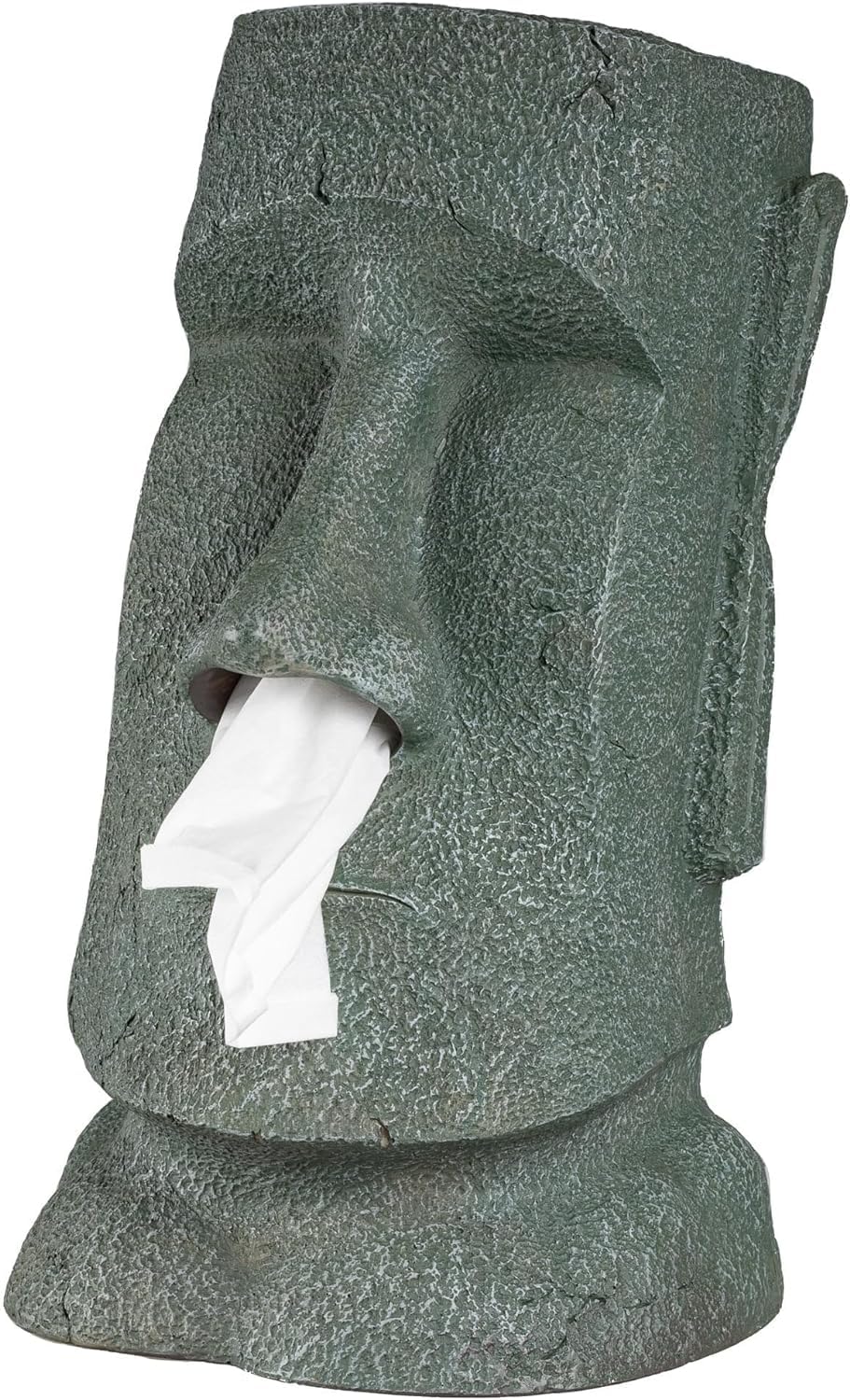 Moai-Taschentuchbox mit Figurendesign, Grau