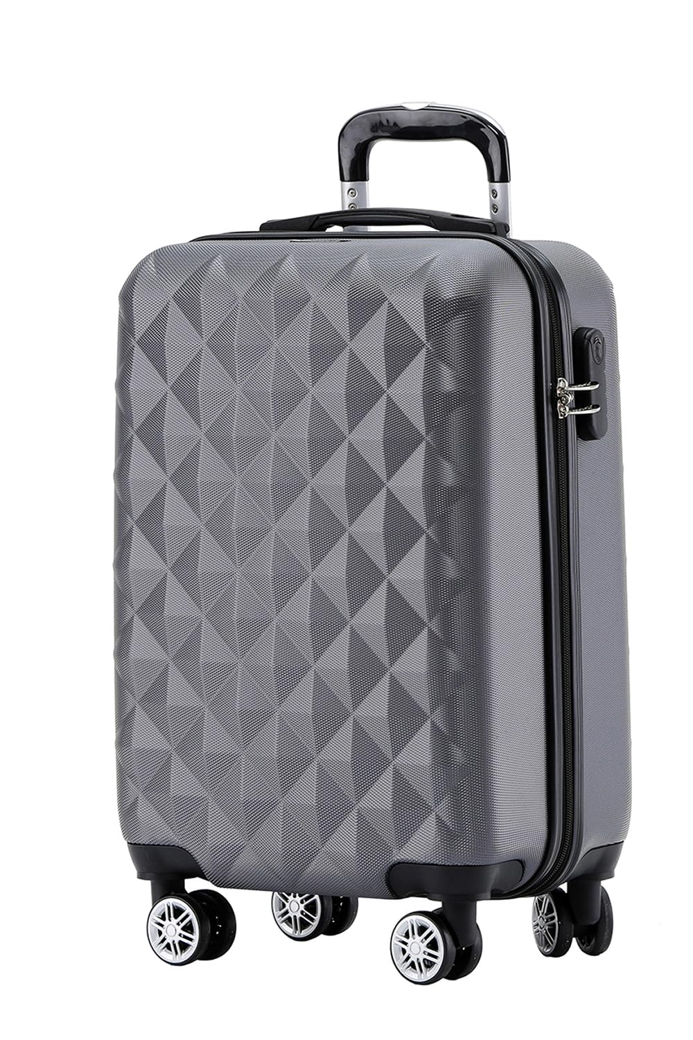 Hartschalen-Trolley mit Zwillingsrollen (Grösse M), Business Grey M