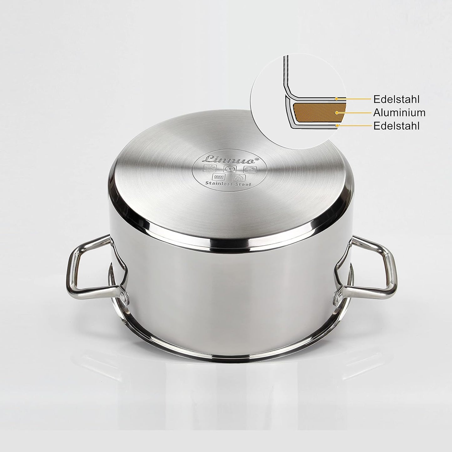 Topf mit Glasdeckel, 6,8 liter