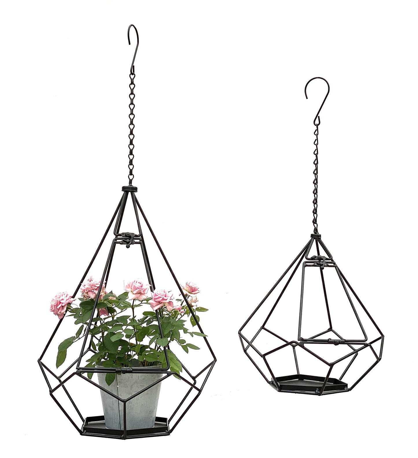 2-teiliges Blumenampel-Set, 6-eckig, 96075