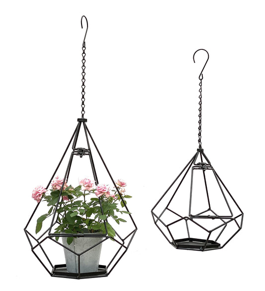 2-teiliges Blumenampel-Set, 6-eckig, 96075