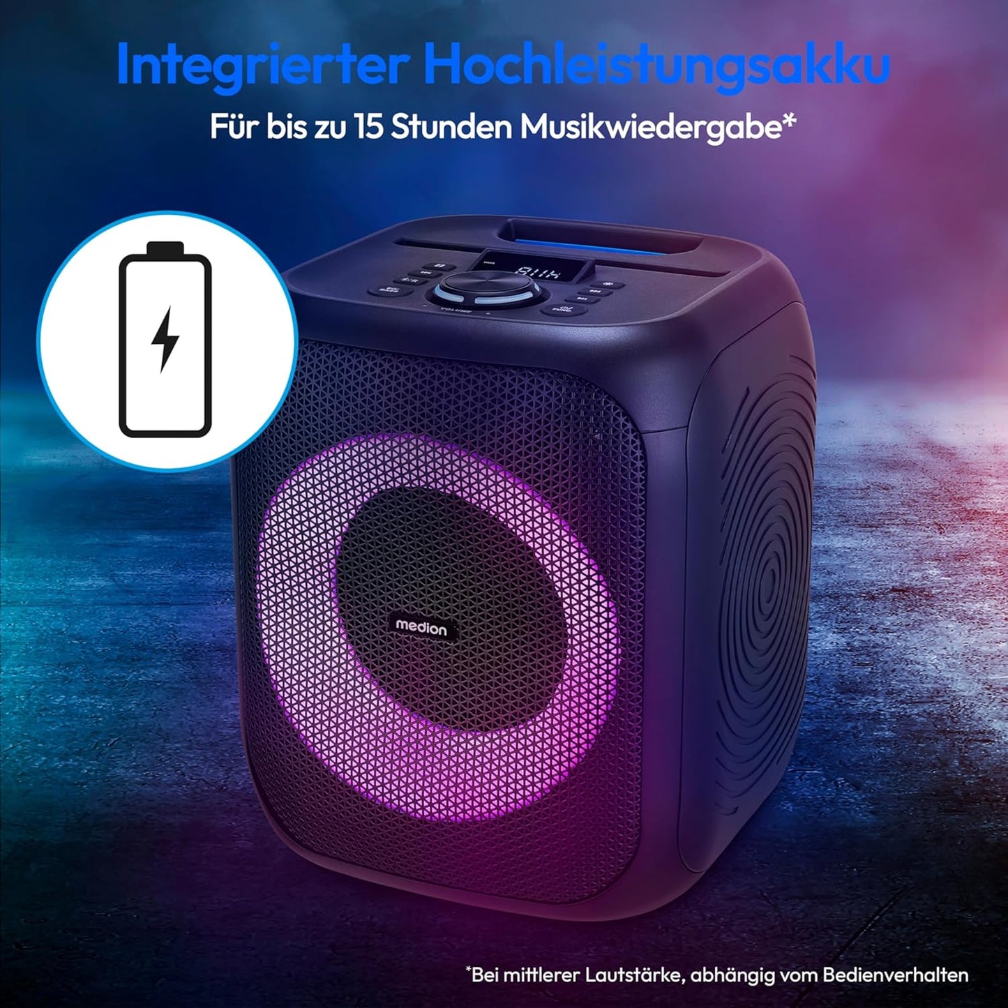 Partylautsprecher mit Bluetooth und Mikrofon