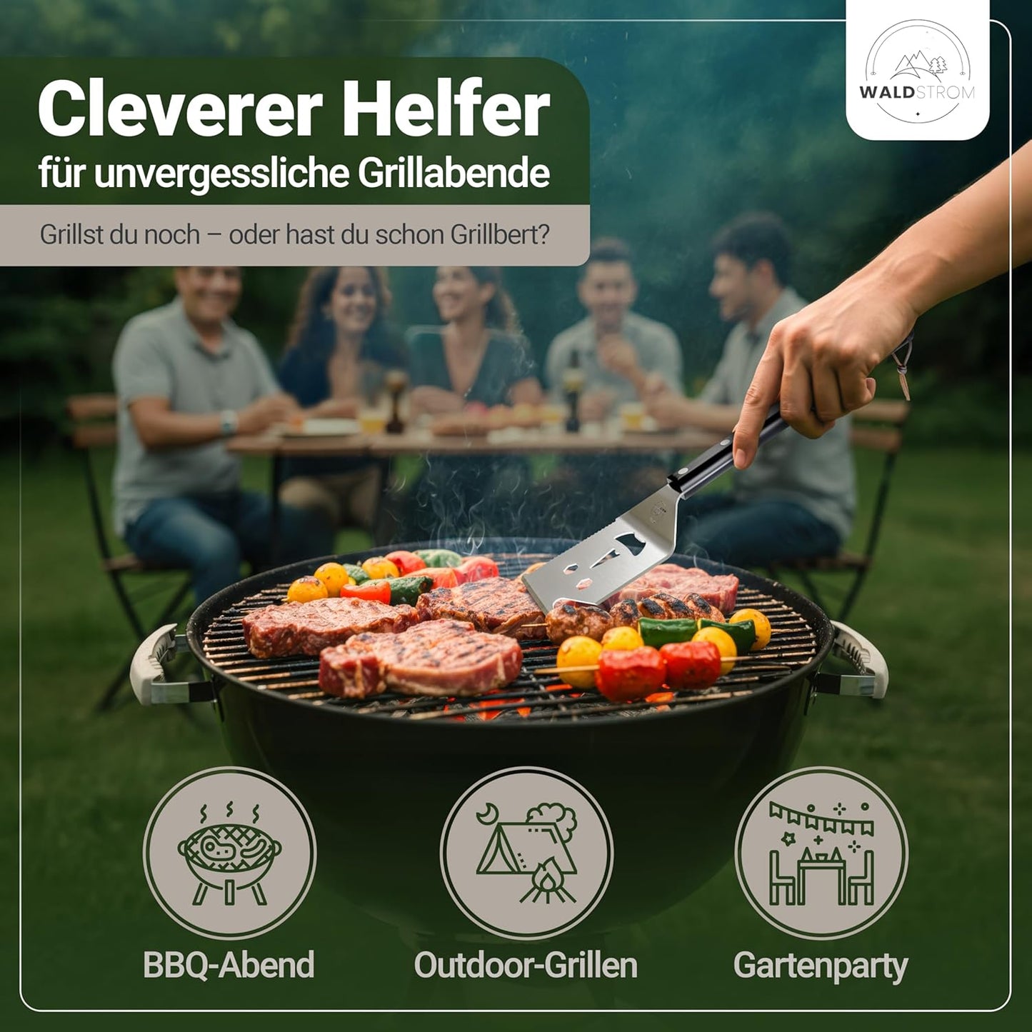 Grillspachtel mit Grillschürze