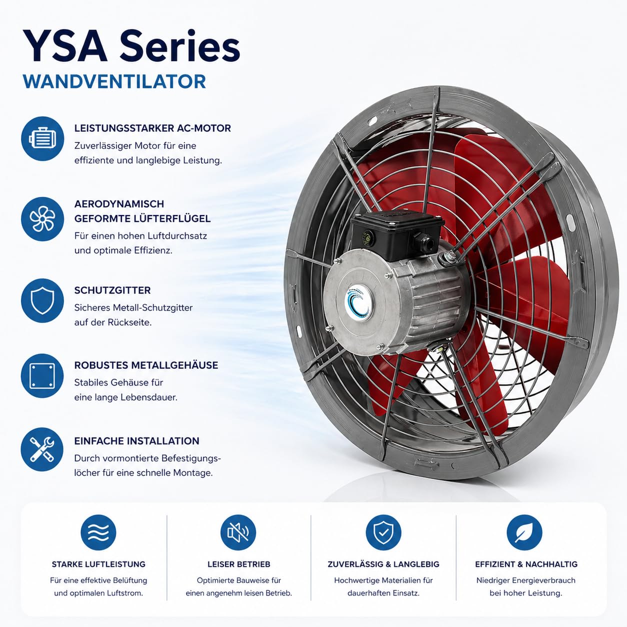 Wandventilator YSA600, YSA600; 8500m³/h