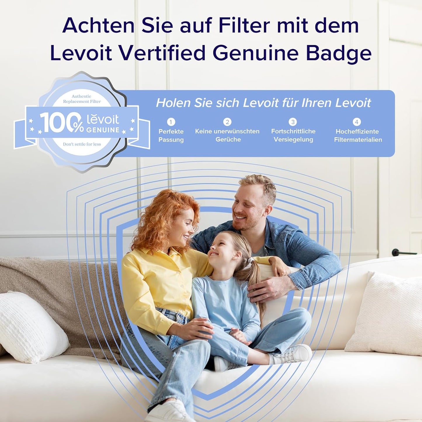 Vital 100S Ersatzfilter mit HEPA und Aktivkohle, Vital 100S Standard-Filter