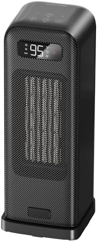Keramik-Heizlüfter mit Timer und Alexa-Funktion, 40cm Schwarz