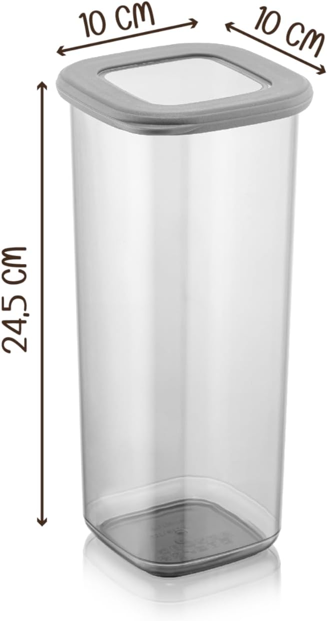 12er-Vorratsdosen-Set, 12er Set Anthrazit 1750 Ml