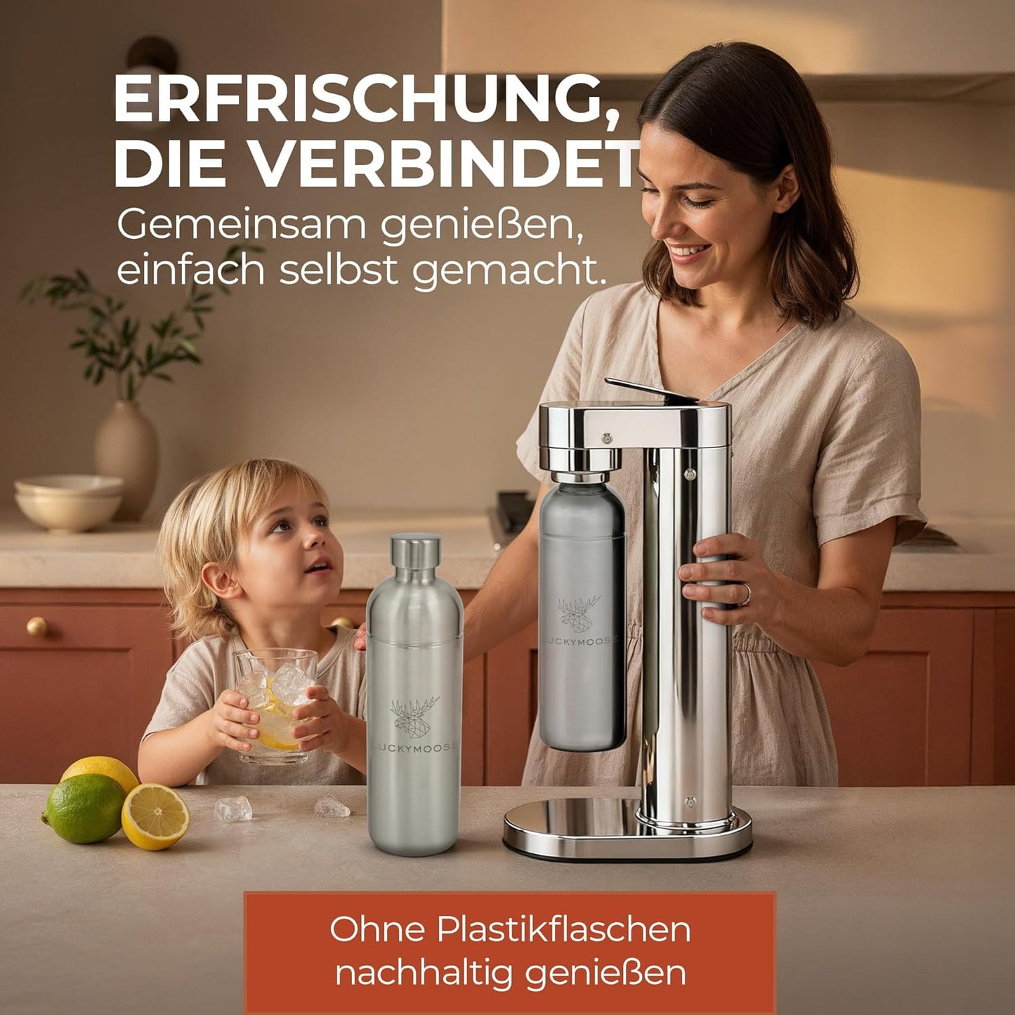 Infinity-S Wassersprudler mit 2 Flaschen á 1,25L, Silver/Silver 1,25L (2 Stück)