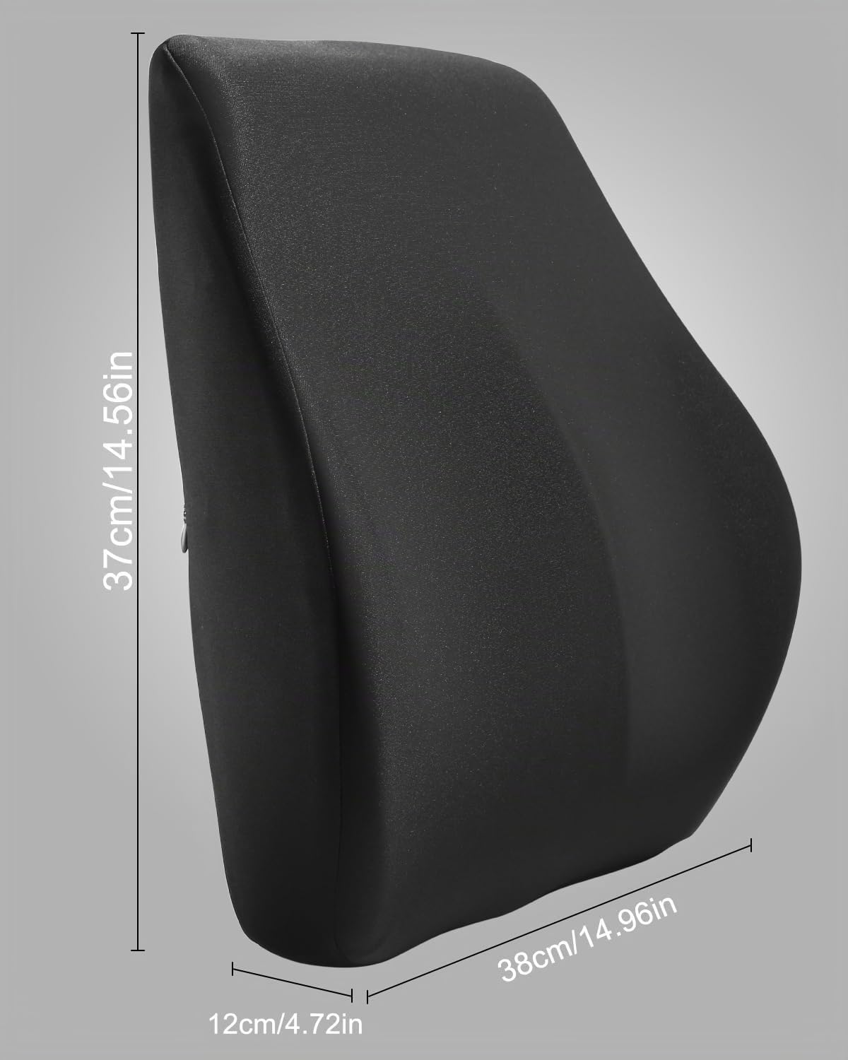 Ergonomisches Lendenkissen aus Memory Foam für Autos und Bürostühle, Schwarz-a Schwarz-A
