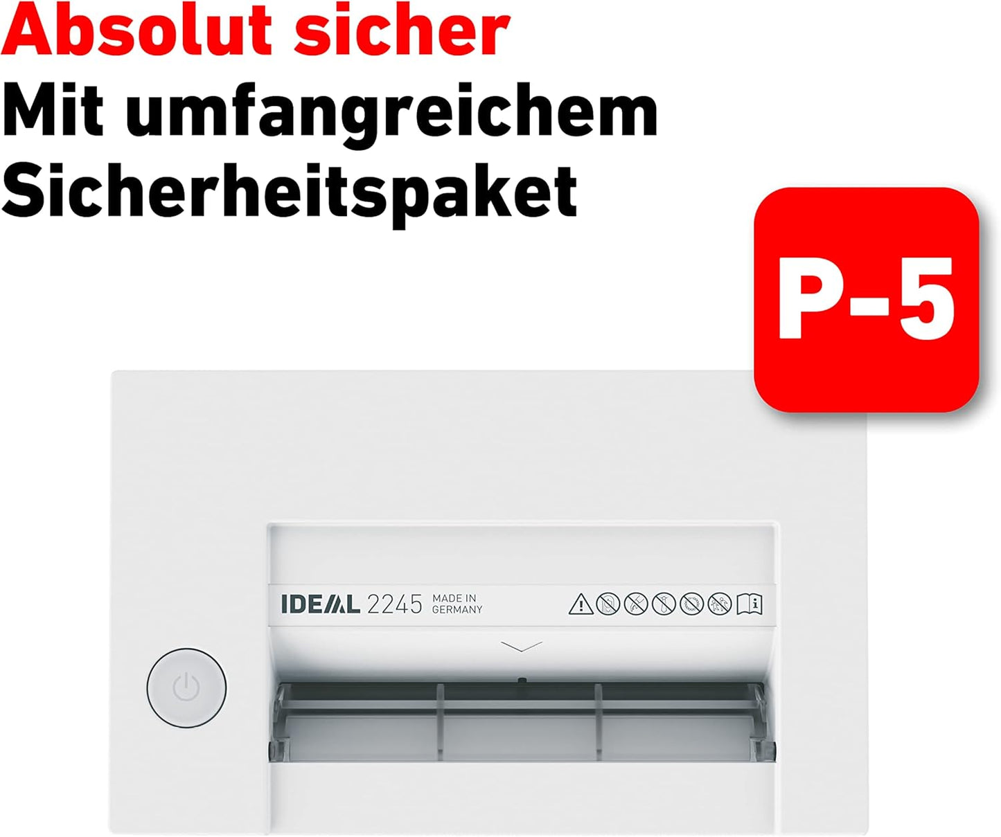 2245 Aktenvernichter, Partikelschnitt / P-5 ; Single ; 3 - 4 Blätter