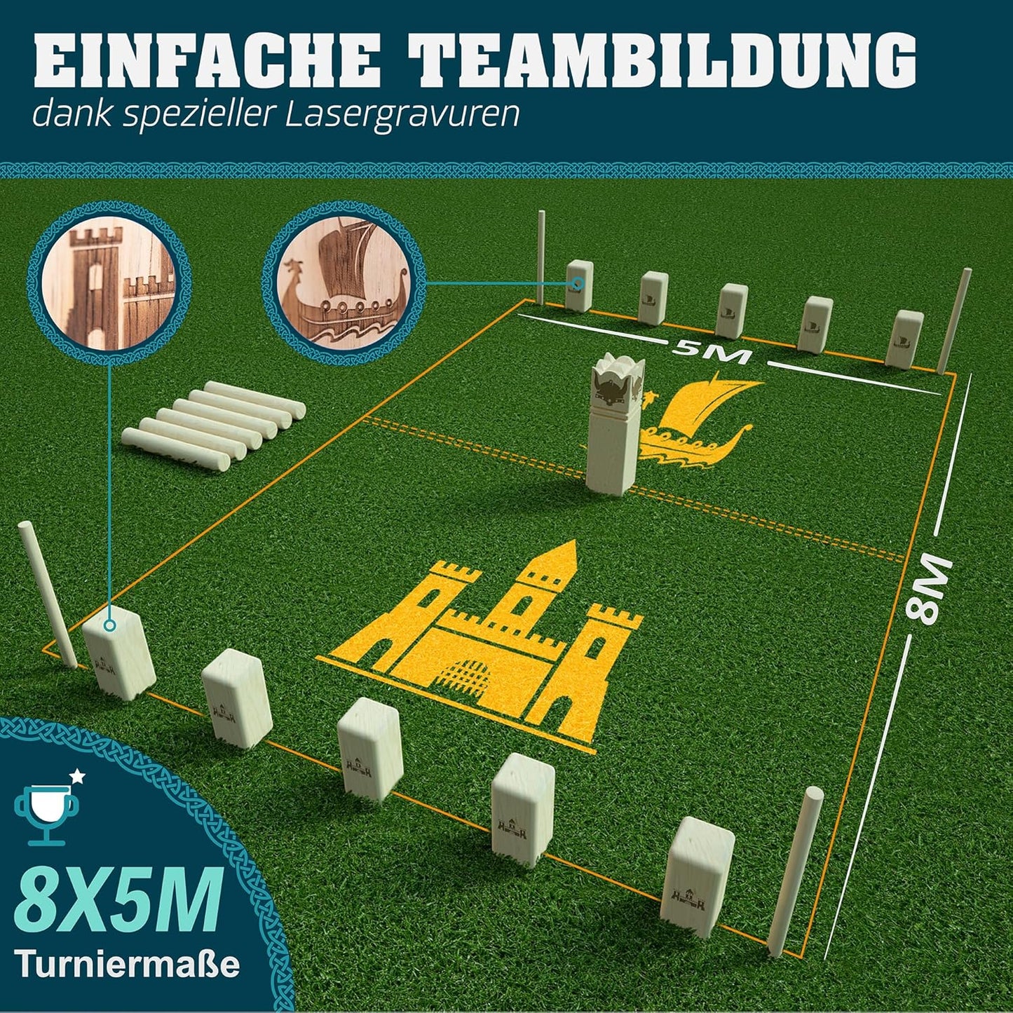 Kubb mit Tragetasche