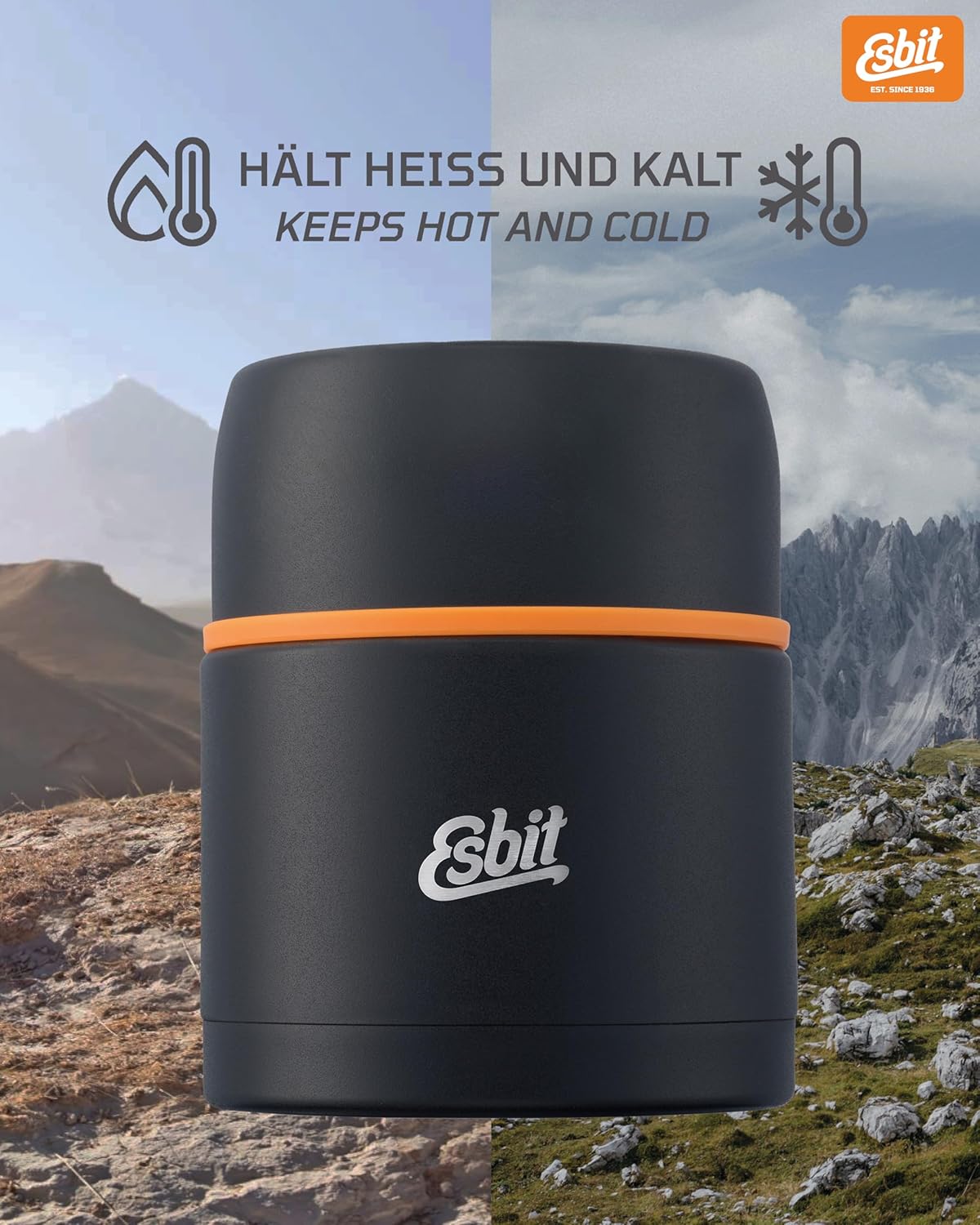 Thermobehälter Classic für Speisen, 500 ml Schwarz