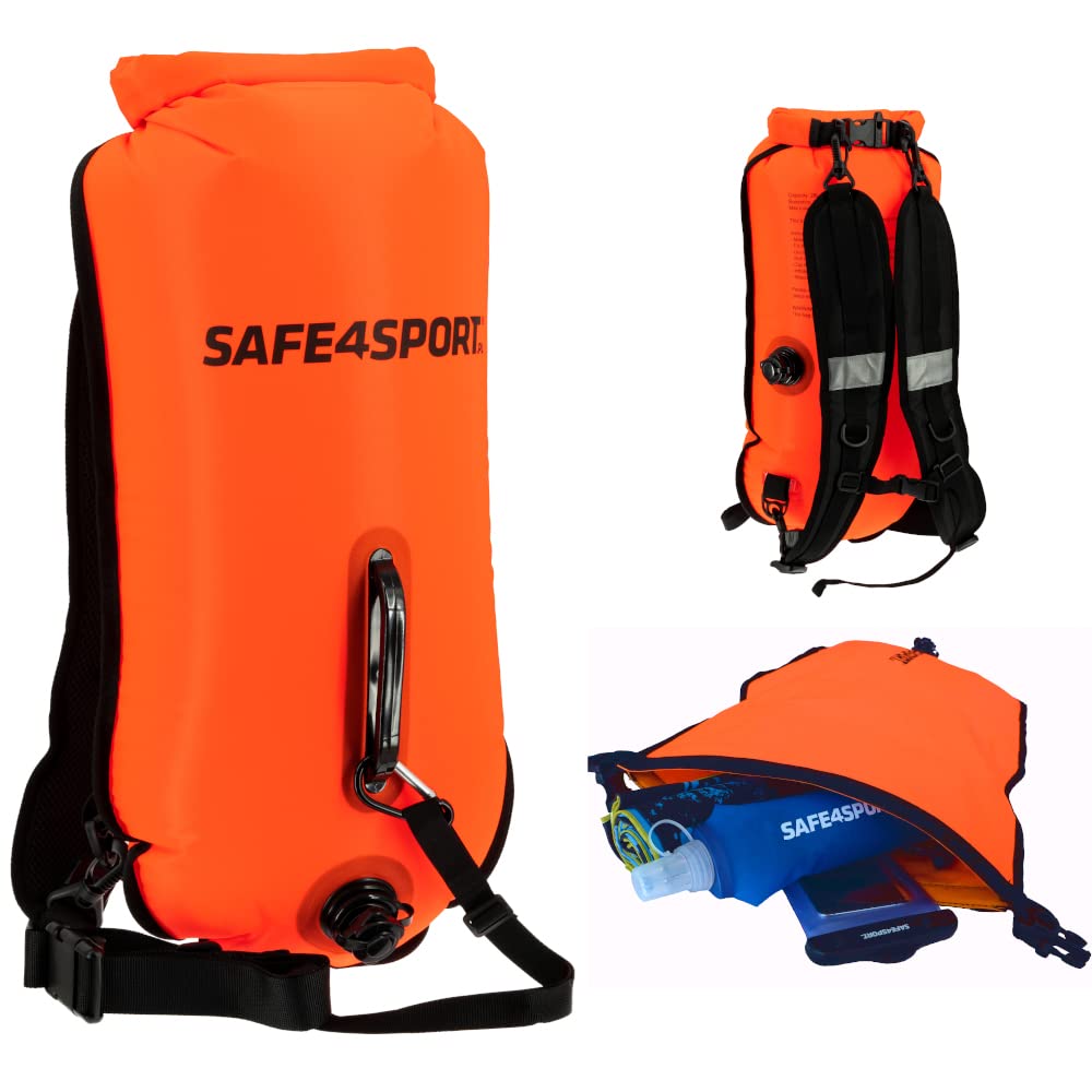 3-in-1 RunSwimmer Sicherheitsboje mit Trockentasche