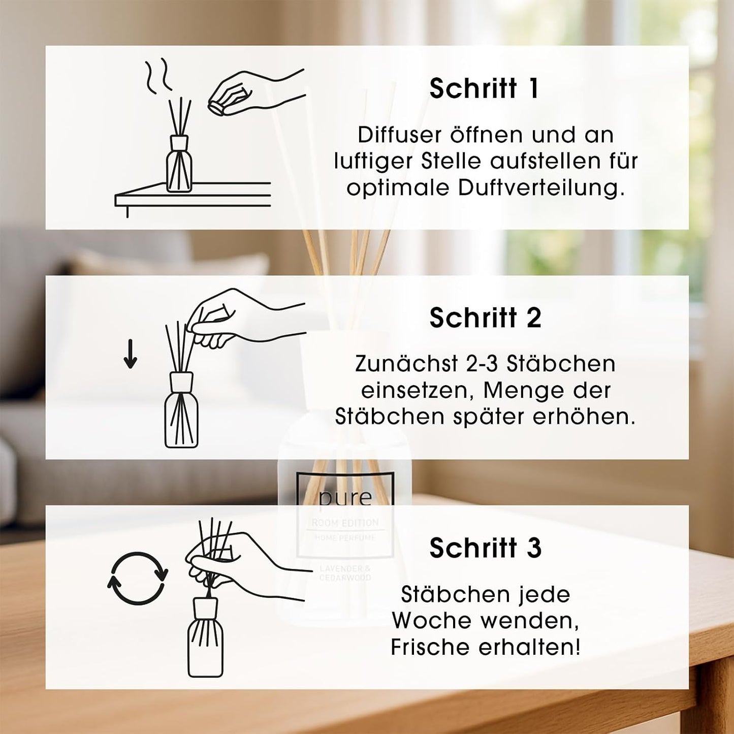 Duftöldiffusor Vanille & Mandel, Vanille & Mandel 250 ml (1er Pack)