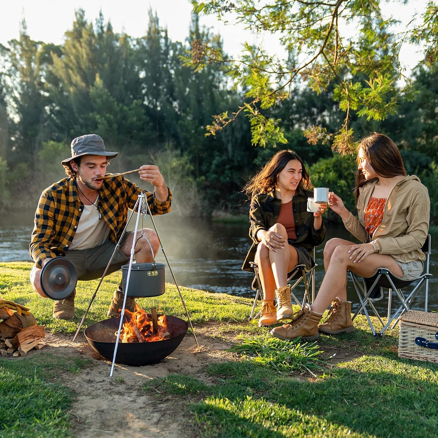 Camping-Suppentopf, Grau