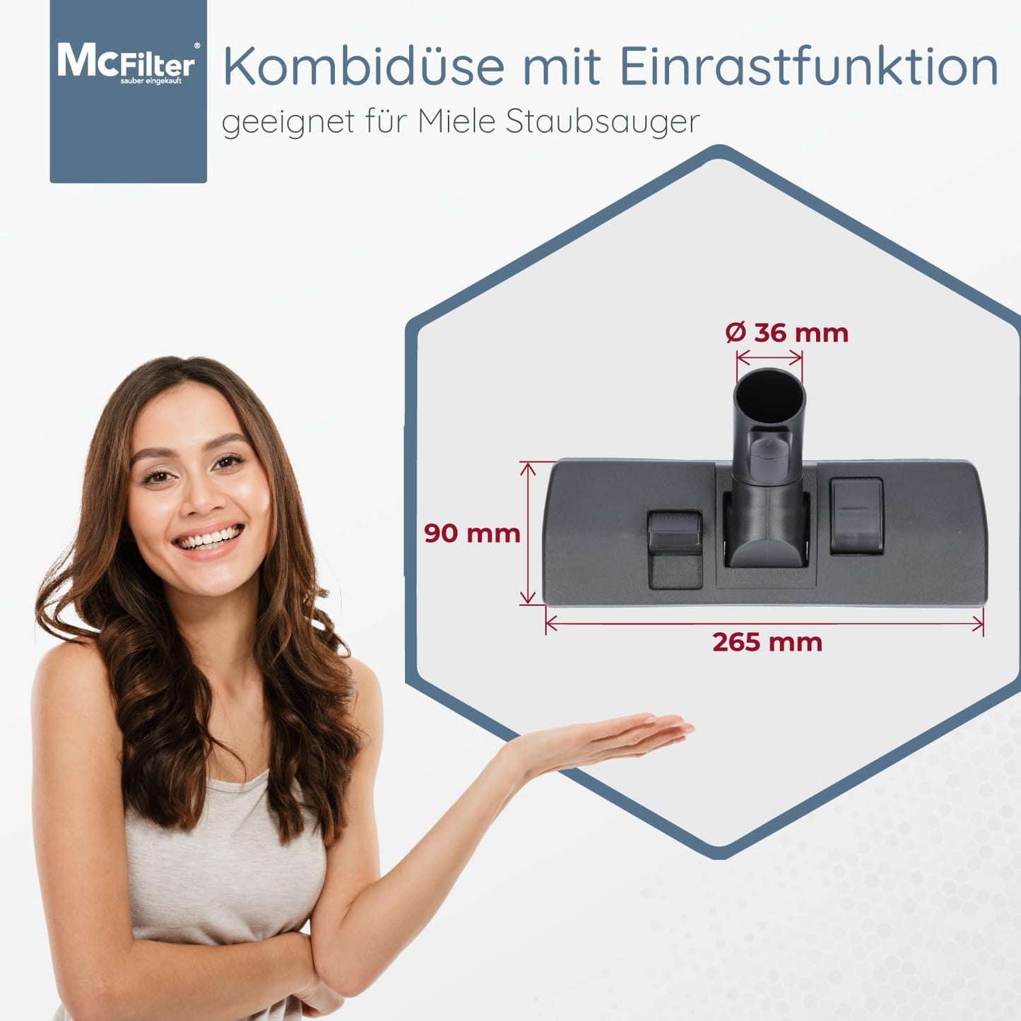 Bodendüse für Miele CX1 Staubsauger Serie, 2: Bodendüse / 4: Baureihe CX1 (beutellos)