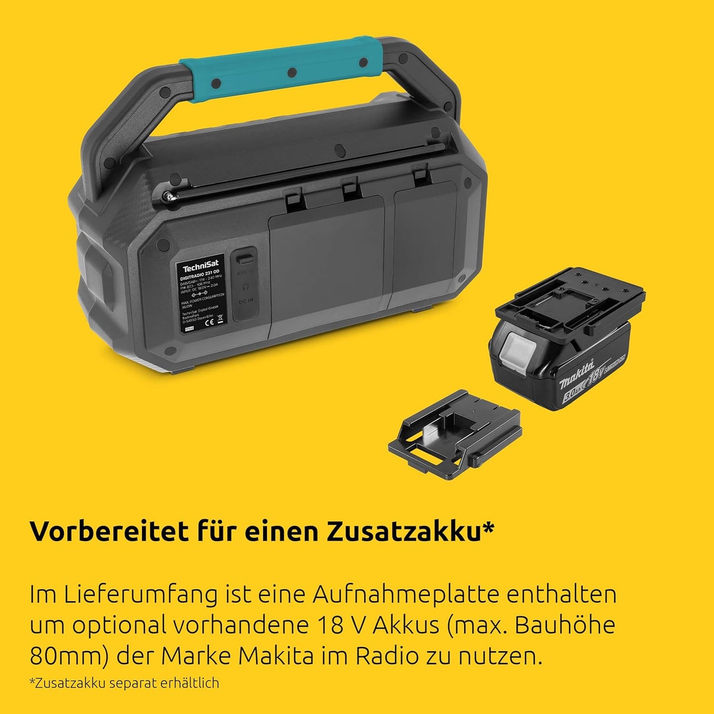 Viola 231 OD, Kompatibel zu Makita 18V Akkus