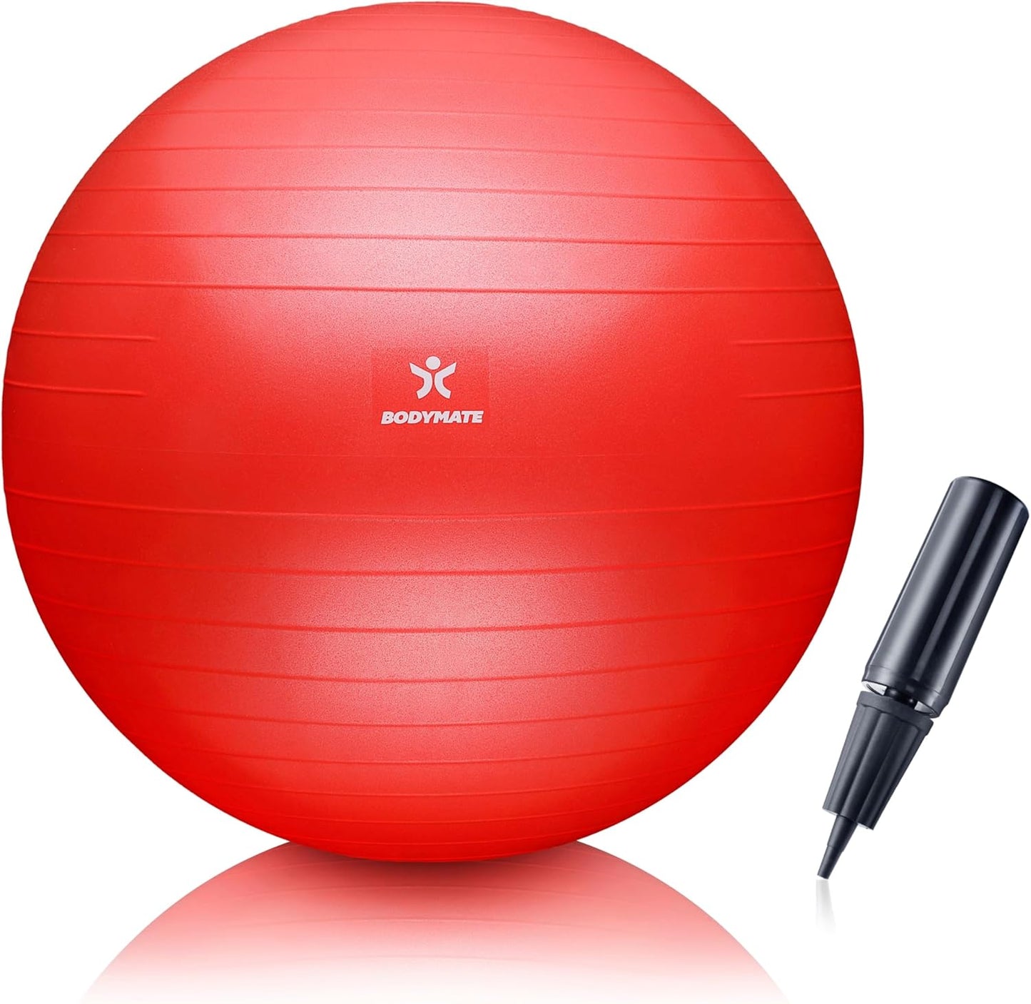 Gymnastikball mit Pumpe, Pepper-Red 55 cm (für Körpergröße bis 154cm)