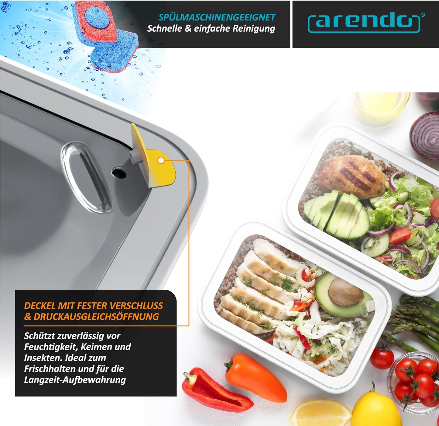 Lunchbox Set mit Deckel