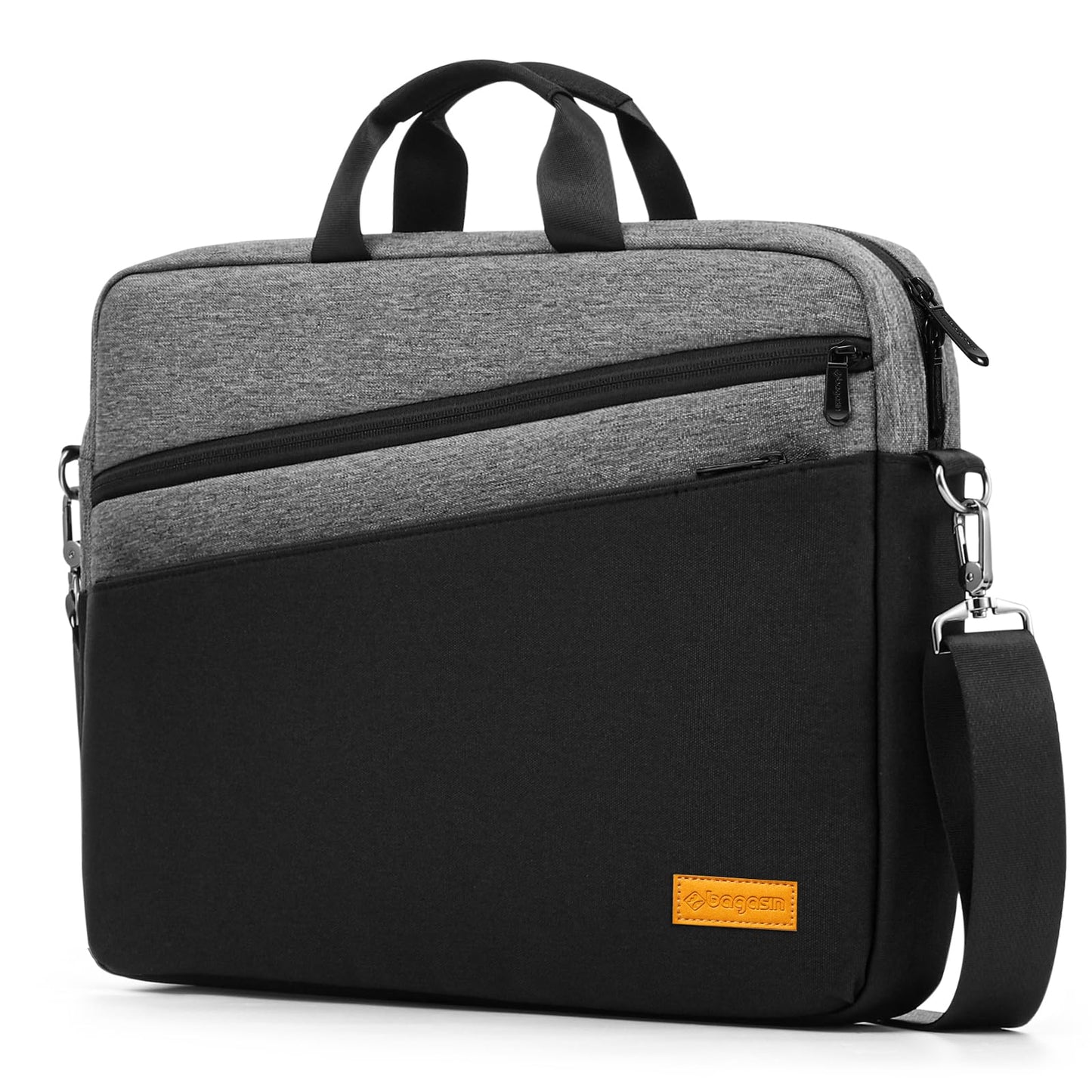 Erweiterbare Laptop-Aktentasche bis 16 Zoll, Grau 15-16