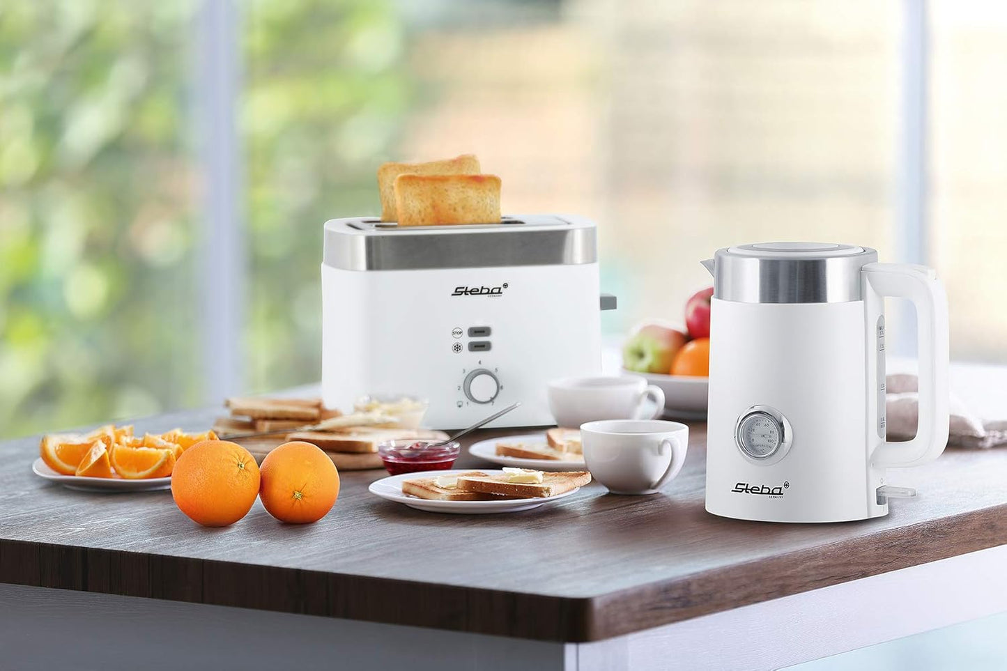 Doppel-Schlitztoaster mit 7 Bräunungsstufen