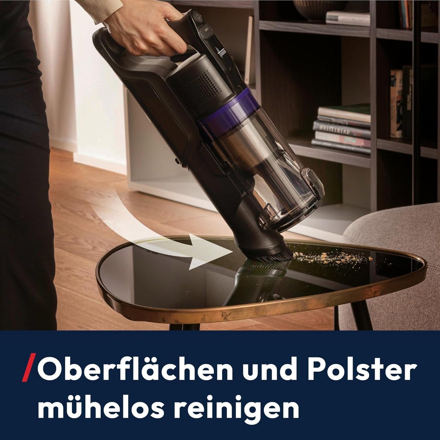 Akku-Staubsauger HF1+ mit Anti-Haarverwicklung und Parkfunktion, Akku Staubsauger Anti-Twist HF1+
