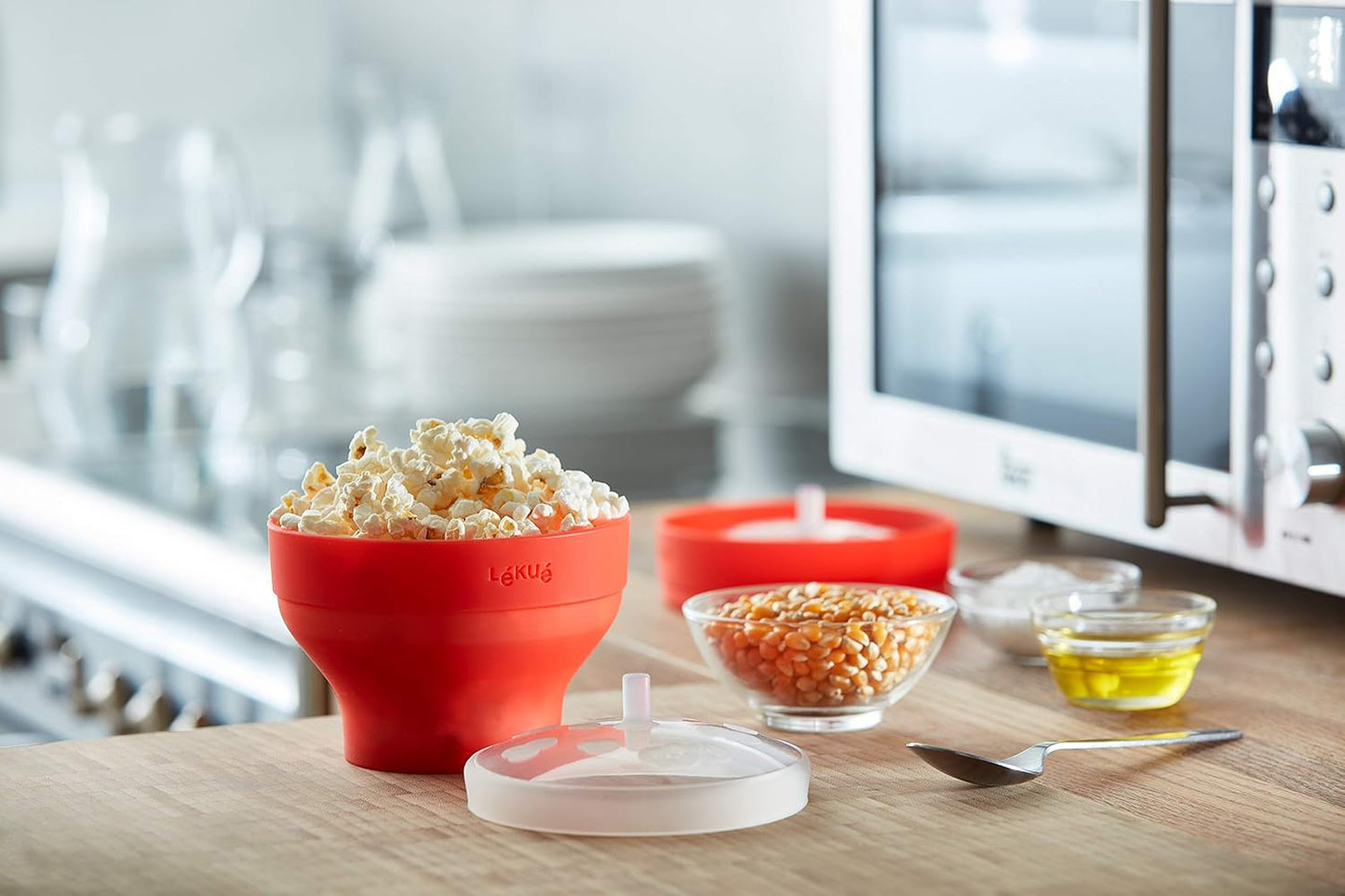 Mini Popcorn-Set für Mikrowelle (2er-Set), 2 Mini