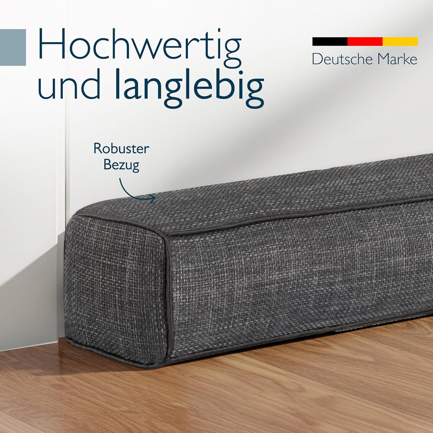 Zugluftstopper für Türen und Fenster, 100 cm, Dunkelgrau 100 cm