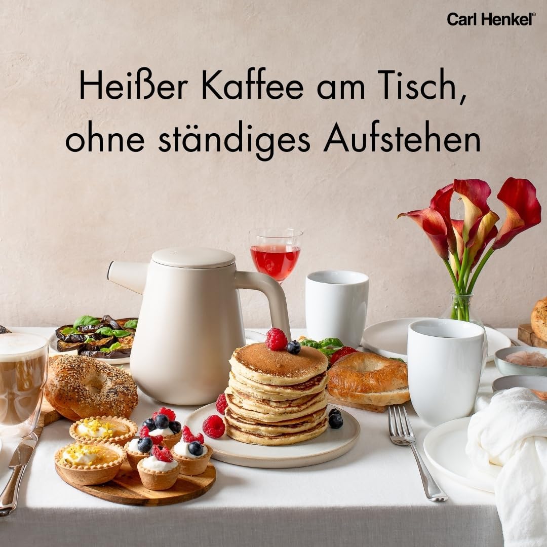 Porzellan-Kaffeekanne mit Edelstahlfilter, 1,2l, Pure White 1,2 Liter